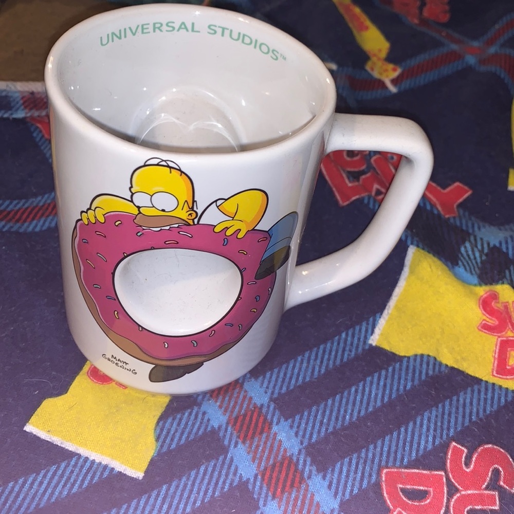 The Simpsons Donut Mug Universal Studios